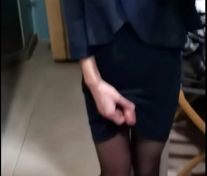 Japanese Crossdresser Gives Office Lady a Sensual Handjob