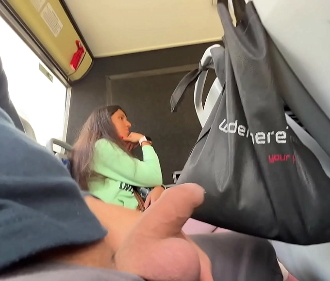 Japanese Enchantress Gives Public Blowjob and Jerks off Stranger's Dick on a Crowded Bus