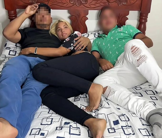 Japanese MILF Fucked By Two Guys While Her Boyfriend Ignores Her
