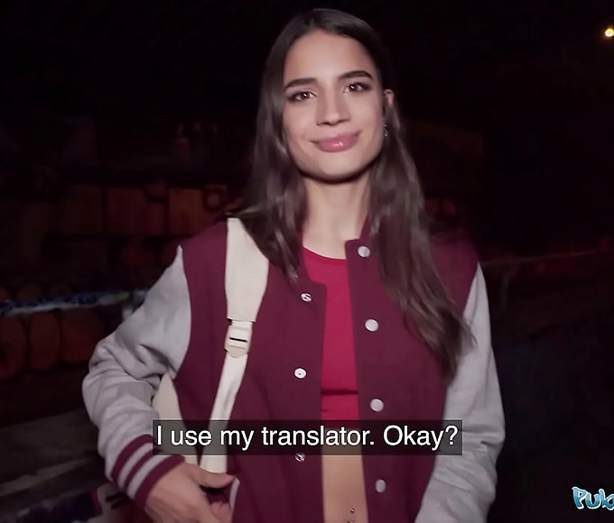 French Beauty Publicly Surrenders to a Stranger's Huge Cock