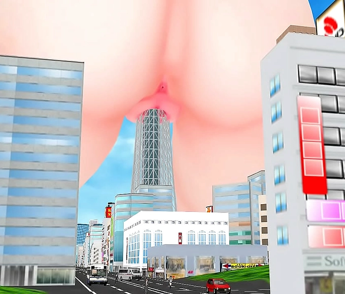 Reaching for the Sky: MMD Giantess - Scene from the Height of Tokyo's SkyTree!