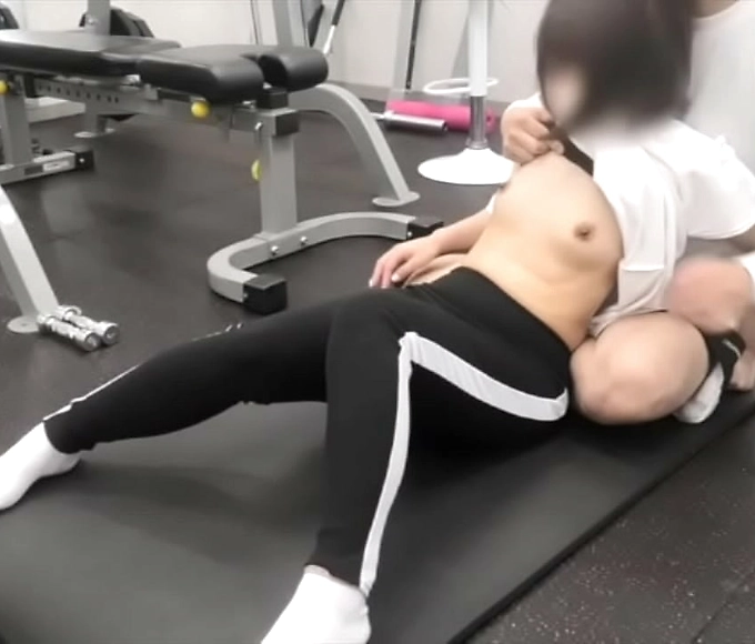 Hot Japanese with huge boobs fuck in tore pantyhose and got cum on her tits