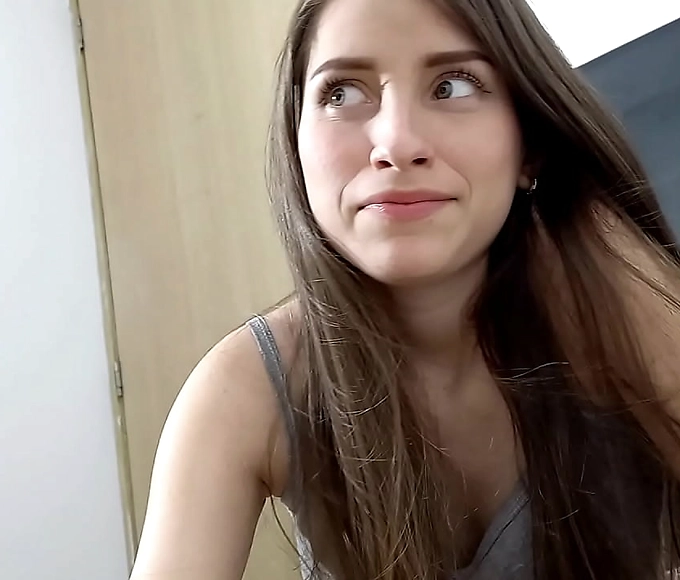 My stepsister catches me naked and convinces her to strip naked and get fucked hard by me