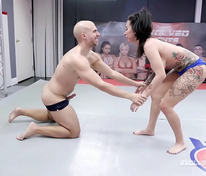 Japanese Enchantress Lily Lane Gets Facefucked and Bangged by Dan Ferrari on the Mat