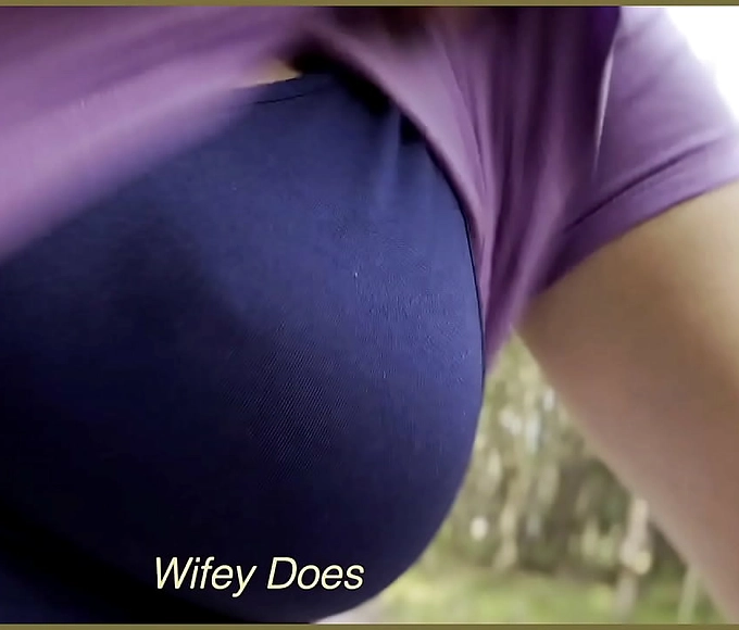 Revealing Luscious MILF Flashes Her Juicy Tits on a Public Hike - Enchanting Scene You Can't Miss!