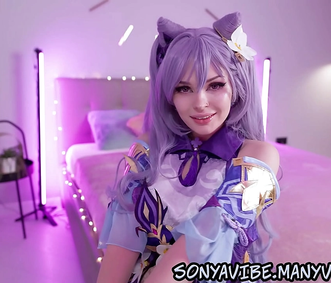 4K Genshin: Shy Keqing's Sexy Slutty Transformation