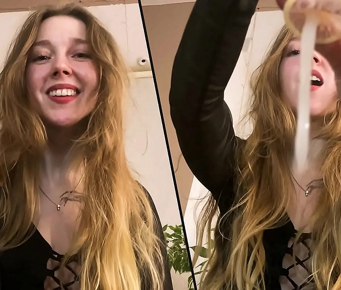 Cuckold's Delight: Luscious Wife Takes On Another Man's Cum!