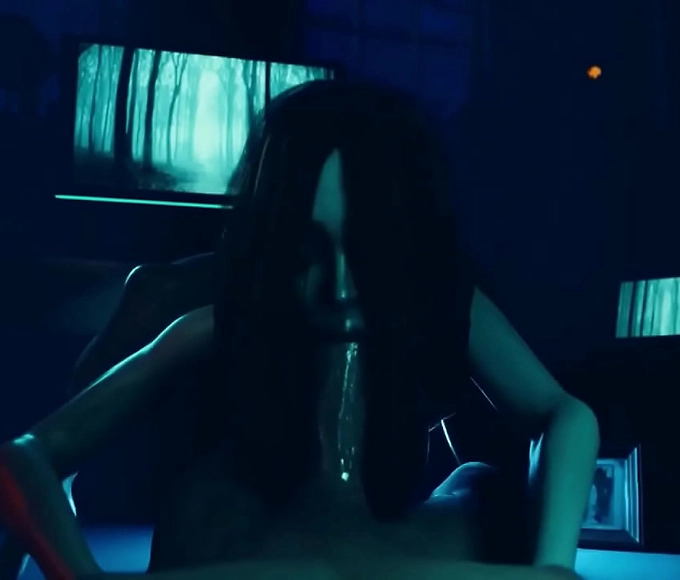 Horny Ghostess Reveals Her Thirst for Cum, Takes Control of Lucky Cock in 3D Hentai!
