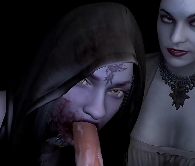 Luscious Lady Dimitrascu's Double Blowjob in Resident Evil Porn Parody: A Delightful Experience!