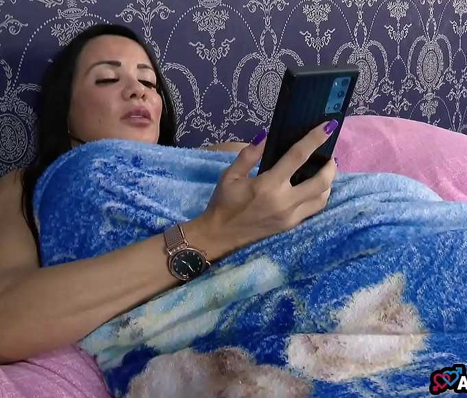 Wild Menopause Fantasies with Stepmom's Cellphone!