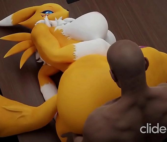 Experience the Thrill of Renamon's Office Fuck Session with Her Black Daddy!
