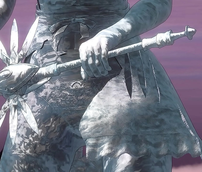 Flawless Curves of Jav MILF in Holy Knight Cosplay - Exclusive Ricca Petrification Scene