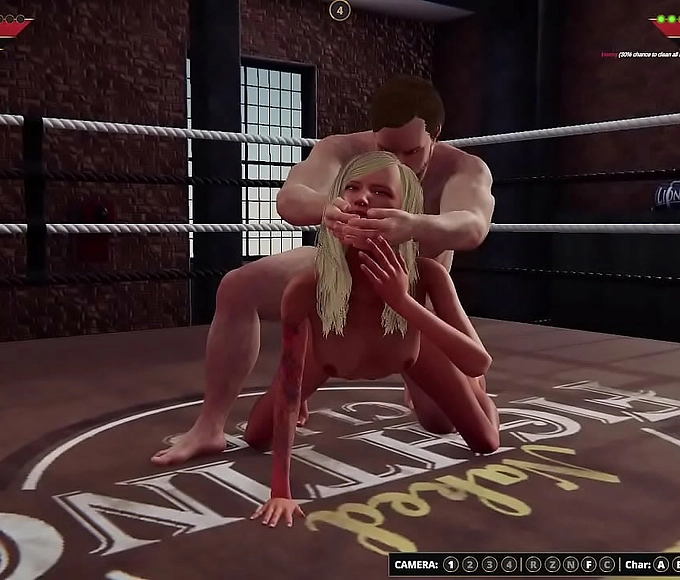 Japanese Beauty Emelia Strips Down for a Steamy Fight with Luscious Fighter Ethan in Naked Fighter 3D