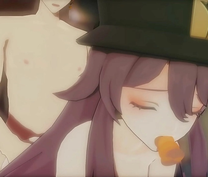 Hu Tao's Luscious Exit: Double Penetration Explosion!