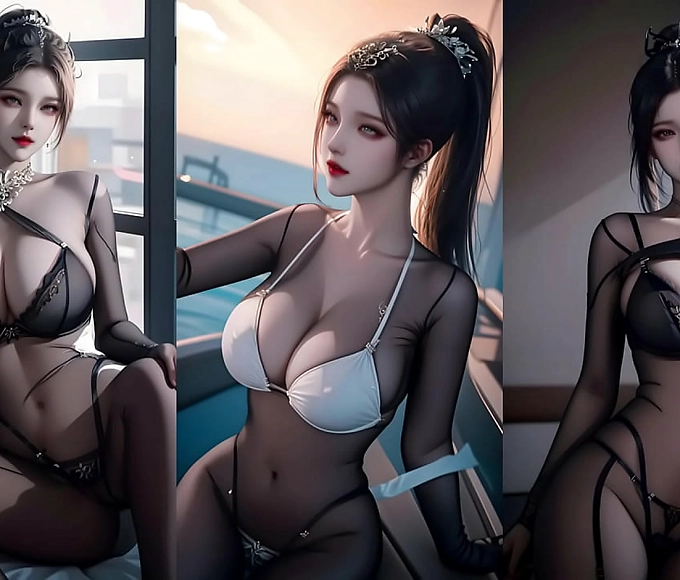 Japanese Goddess Ioanna Kisses Her Luscious Breasts and Seduces You with Her Enchanting Allure!