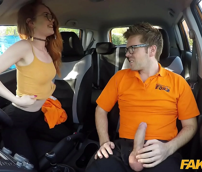 Meet the Naughty Driving Instructor Who Gave His Hot Ginger Student a Creampie Thrill-Ride!