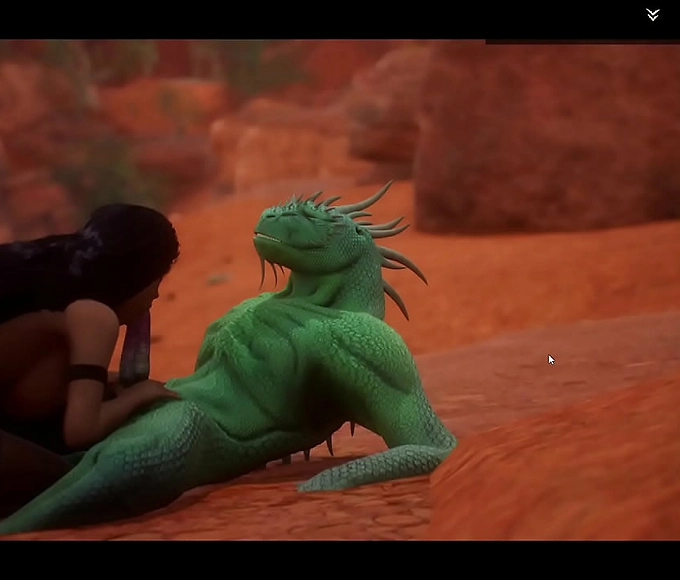 Witness a Luscious Girl Get Fucked by a Double-Cocked Lizard in Wild Life!