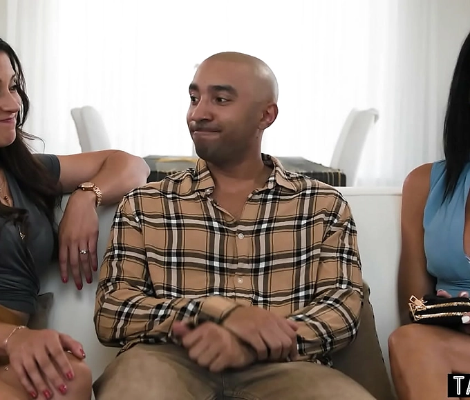 Outrageous! Stepmom MILF and Luscious Stepsister Take Advantage of Their Black Stepbrother