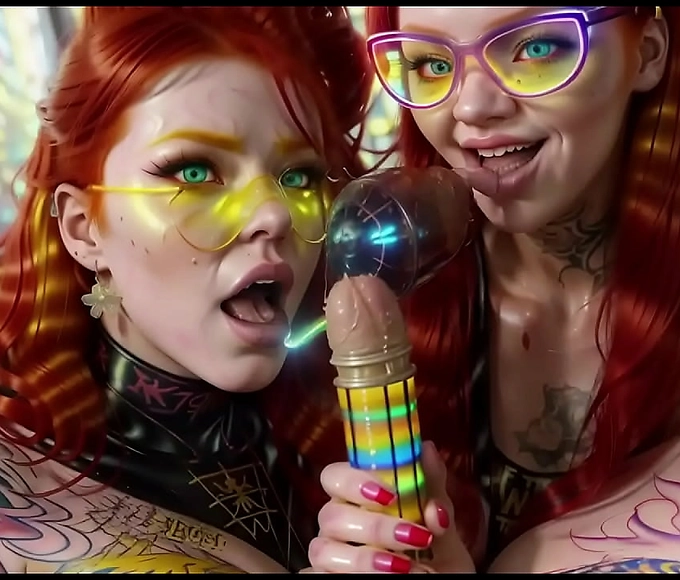 Japanese Twins Enchantress, AI Doll Blowjob: Double the Pleasure