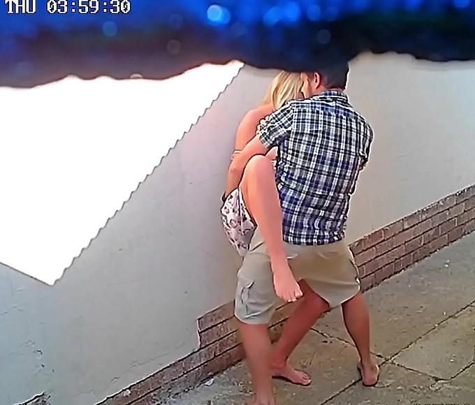 WATCH: Couple Caught Fucking in Public! CCTV Footage Reveals Steamy Encounter outside Restaurant
