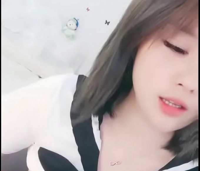Japanese cutie lost her glasses and now can't control how roughly her boyfriend fucks her