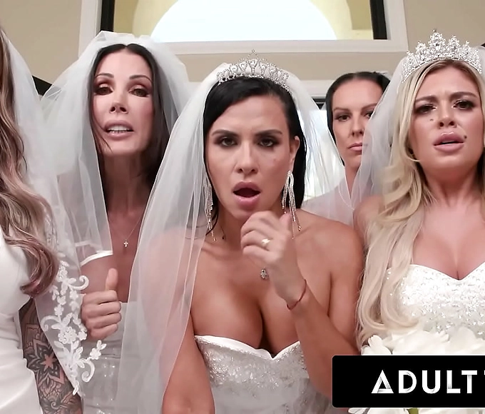 Majestic MILF Brides Vernicious Discipline for Overwhelming Reverse Gangbang by Huge-Dicked Wedding Planner