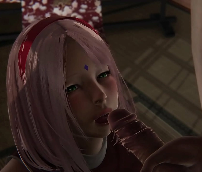 Japanese Goddess Sakura Sucks, Uncensored 3D Hentai Animation